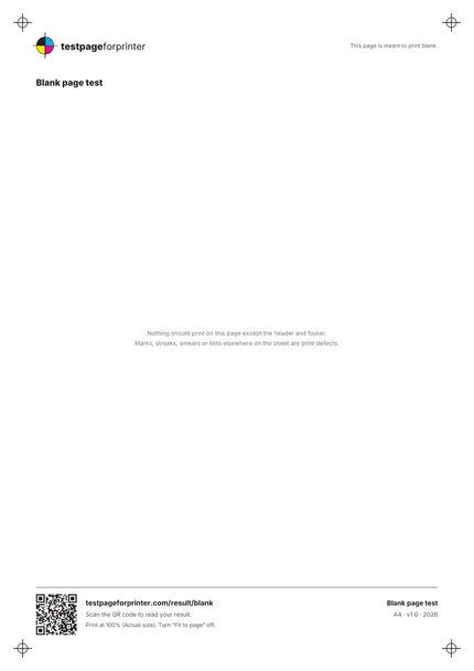 Preview of the Blank page test