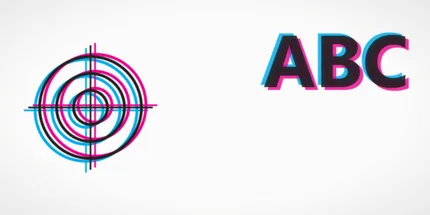 Simulated close-up of misaligned print