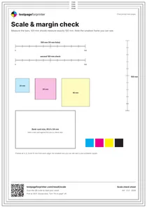 The scale and margin check sheet