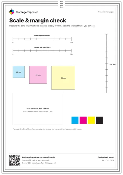 The Scale check sheet